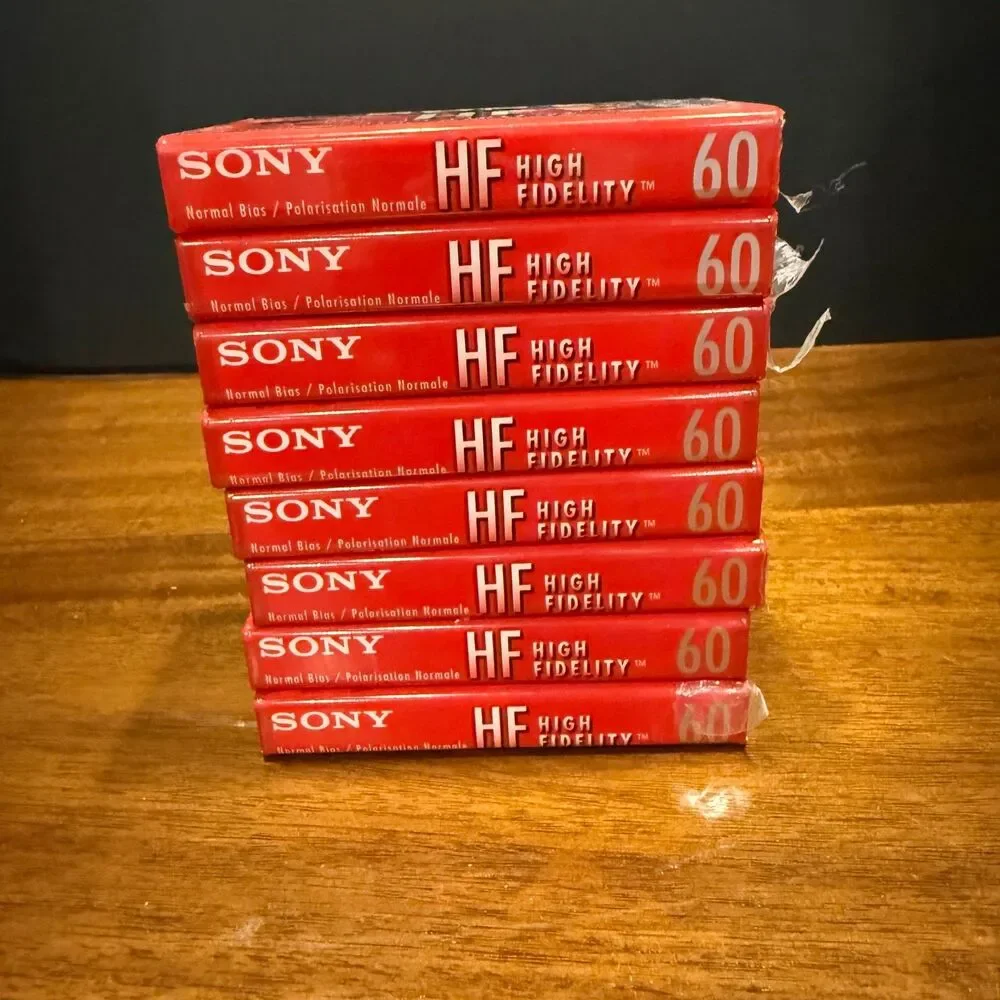 Lot of 8 NEW SEALED Sony HF 60 Audio Cassette Tapes 60 Min Normal Bias Type I Hi